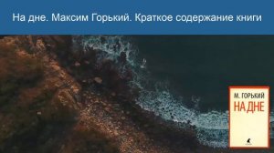 На дне. Горький. Краткое Содержание