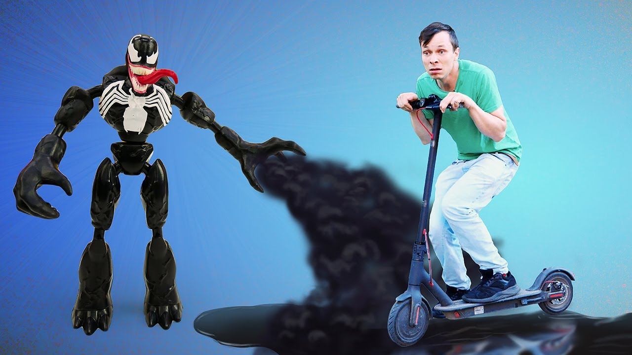 Веном испортил игры гонки! Электросамокат для Фёдора! Супергерои Мстители в видео игре для мальчиков