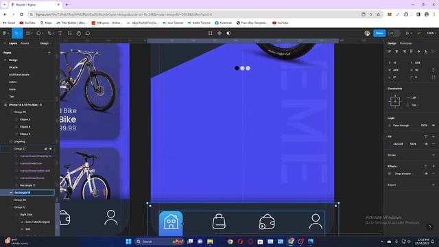 Figma UI design Tutorial For Beginners | Create Bicycle Shop App UI Design