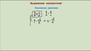 Выражение неизвестных величин из формул