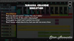 Ariana Grande - Breathin (karaoke acoustic)