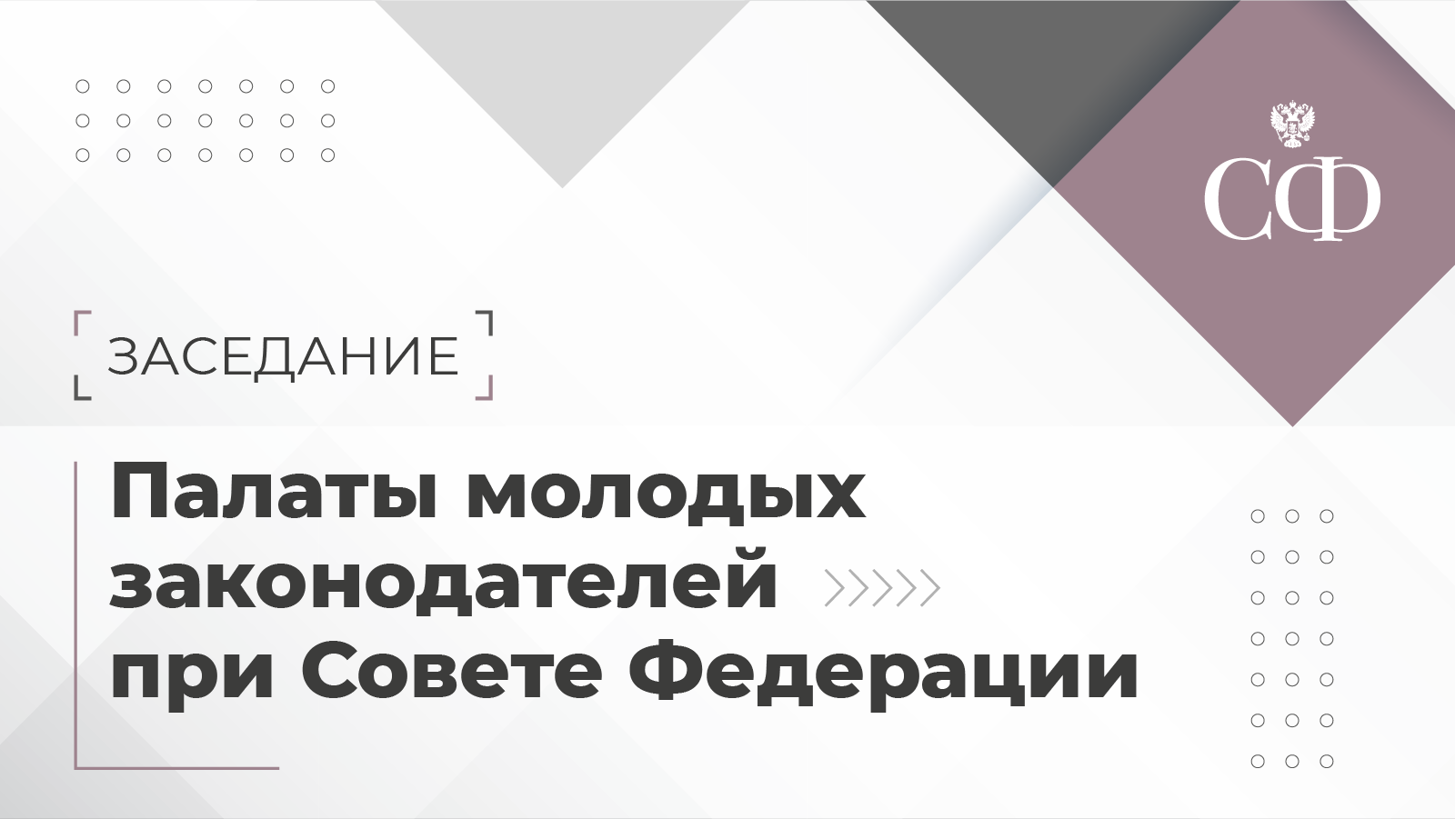Заседание Палаты молодых законодателей при Совете Федерации