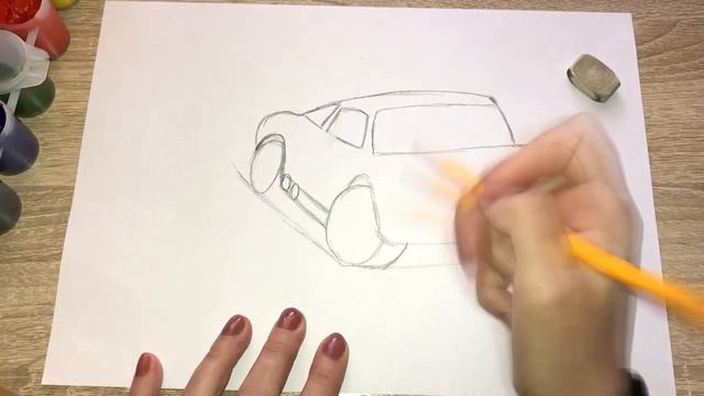 Как Нарисовать машину Молнию Маккуина из мультика Тачки легко смотреть онлайн