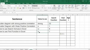 Search Function and Find Function in excel