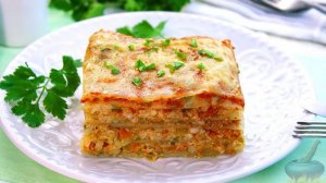 Необычный способ приготовления.
КАПУСТНАЯ ЗАПЕКАНКА С ФАРШЕМ