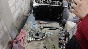 Мазда 626 GE,Gf дефектовка масляного насоса.