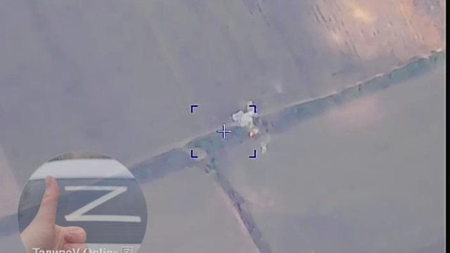 Уничтожение УАСом артиллерийской позиции ВСУ на Херсонском напр/Destruction of the AFU artillery pos