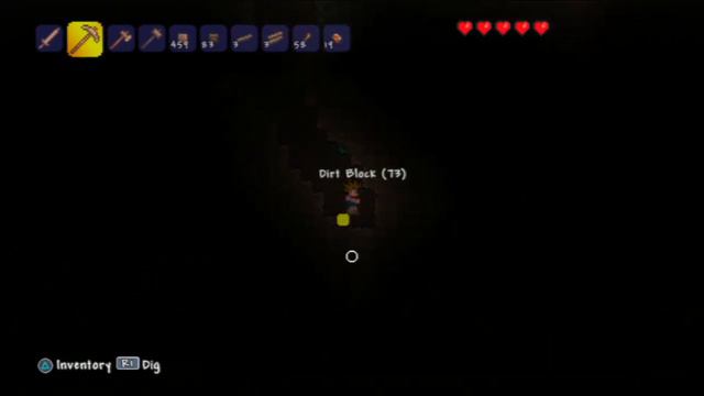 Terraria на русском обучение часть 2 (PS3 / PSVITA) добываем ресурсы смотреть онлайн