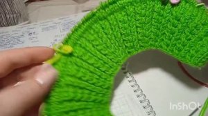 Детская кофта спицами на 2-3 года с вертикальным прорезным карманом. 1Часть