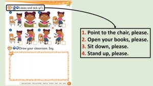 Kid's Box Starter - Unit 2 - My Class - 6 - Listen and tick.