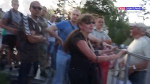 Пикет на площади Ленина в Ростове в поддержку киевской хунты 24 августа 2014