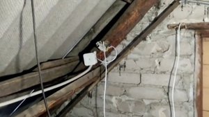@0164 Установка и подключение LED-прожектора 20Вт на фасаде.