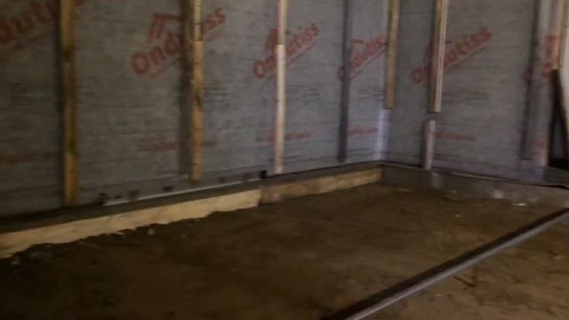 установка маяков для заливки пола в гараже
