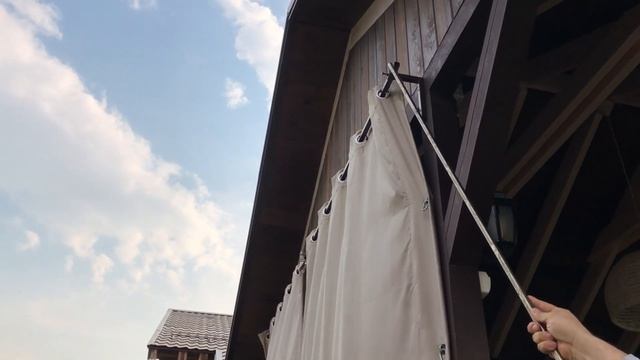 Как мы защищаем открытую беседку от дождя, ветра и снега. Шторы и система крепления!