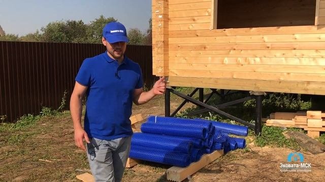 Бесшовное утепление мансарды Эковатой на доме из профилированного бруса