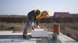 КЛАДКА ГАЗОБЛОКОВ. С чего начать? Выставляем углы. Строительная компания Построй Себе Дом.