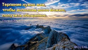 "О терпении". Проповедь. МСЦ ЕХБ