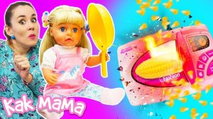 Эмили готовит ПОПКОРН! Игры для детей в готовку с Беби Бон - Как мама