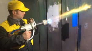 Установка газопламенного напыления  Работа