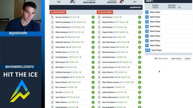 DraftKings & FanDuel NHL DFS Strategy | Hit The Ice | Friday 11/23 | Awesemo.com