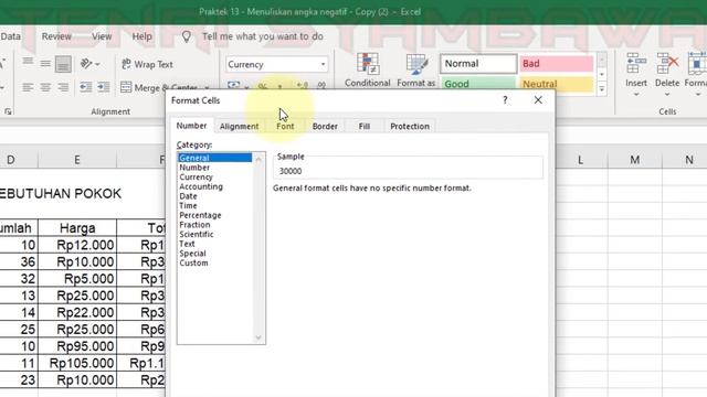 cara menuliskan angka negatif di sel excel смотреть онлайн