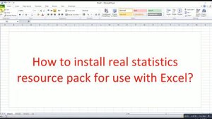 How to install Real Statistics Resource Pack to Excel?