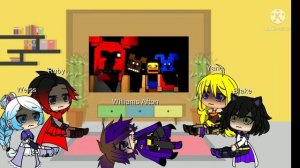 KM1: RWBY React To FNAF 4 Too Far Song By CK9C Feat Williams Afton - (Episode 49)