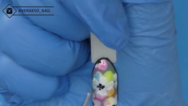 Простой дизайн ногтей. Рисунки гель-лаками. Цветы на ногтях.13 смотреть онлайн