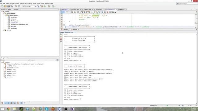 Java Bank App Cleaning up Output смотреть онлайн