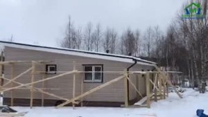 Видео отчет строительства дома 7х10 с односкатной крышей.