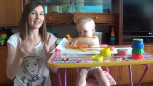 ПАЛЬЧИКОВЫЕ КРАСКИ для малышей ♥ Рисование пальчиковыми красками ♥ Ребенок 1 год 8 месяцев