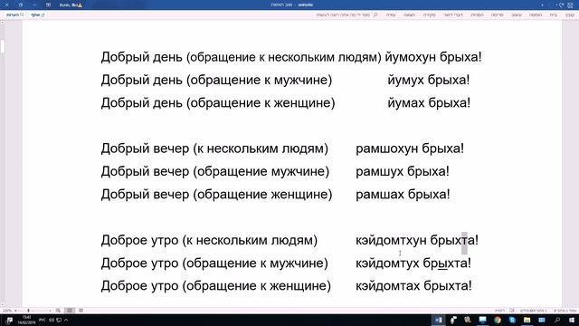 57. Приветствия и прощания в ассирийском языке - по разговорнику Беньямина Хамбешая