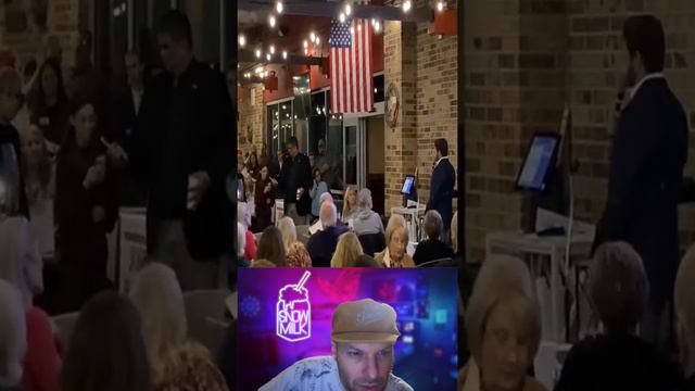 Rep. Dan Crenshaw shuts down questioning from young woman during a Tea Party event