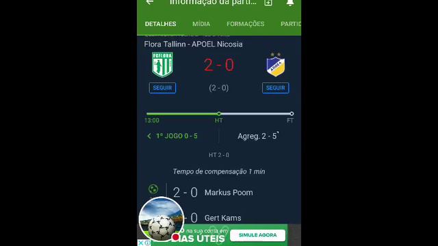 Flora Tallinn vc APOEL Nicosia смотреть онлайн