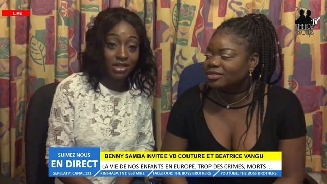 BENNY SAMBA INVITEE VB COUTURE ET BEATRICE VANGU - LA VIE DE NOS ENFANTS EN EUROPE. TROP DES CRIMES
