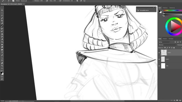 Клеопатра. Процесс рисования. Speedpaint. смотреть онлайн