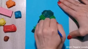 Новогодняя елочка из пластилина. Лепка для детей. Мастер-класс. Plasticine. Clay. Christmas tree