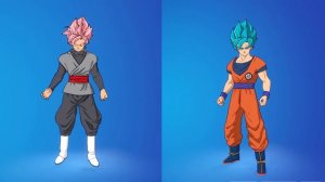 Goku vs. Goku Black in Fortnite
