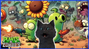 Супер Кот и Растения против зомби #15 ВЫШЛИ ЗОМБИ ИЗ ТУМАНА, ЧЕЛОВЕК ТУМАН Plants vs Zombies #676