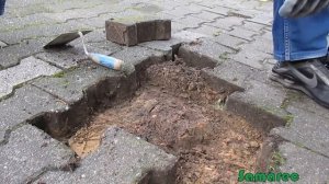 Как выровнять парковочное место / вспучилась брусчатка