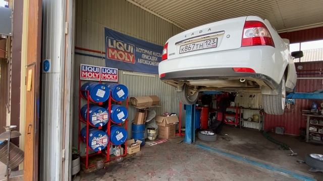 Грамотное занижение Лада Приора 2,Астон стойки -70 ,пружины технорессор -70