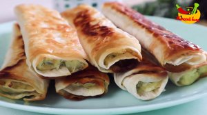 Рецепт Трубочки из лаваша с сыром и творогом