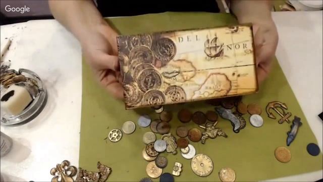 Старение купюрницы ''Остров сокровищ' Университет декупажа  Оксана Демикова