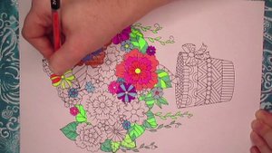 Раскраска Антистресс. Цветочное дерево