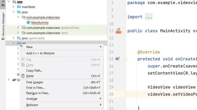 VideoView Android Studio Java, XML Tutorial смотреть онлайн