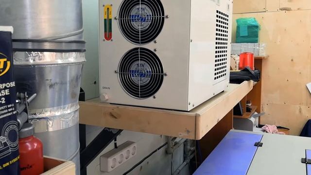 Обслуживание лазерного ЧПУ станка. Продувка Чиллера и БВН.