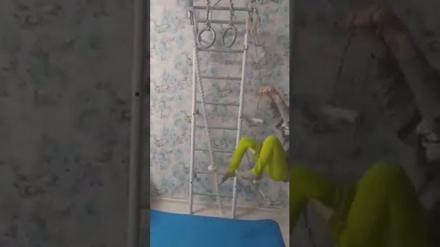 Шведская стенка (детская) Rokids "Атлет-2"+канат+кольца+турник+веревочная лестница смотреть онлайн
