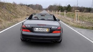 Mercedes SL 55 AMG Kickdown Acceleration V8 Kompressor R230 Berlin Cabrio 500 PS Sound exhaust SL 6