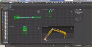 3Ds Max Robot Arm & Excavator Animation Links Constraints Part 1