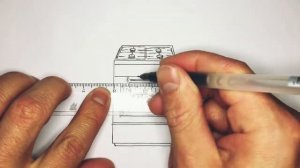 Как нарисовать кухонную плиту - How to draw a kitchen stove